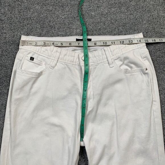 Curve Apparel Jeans Womens 10 White Denim Cotton Blend Stretch Curvy Straight - Picture 7 of 14